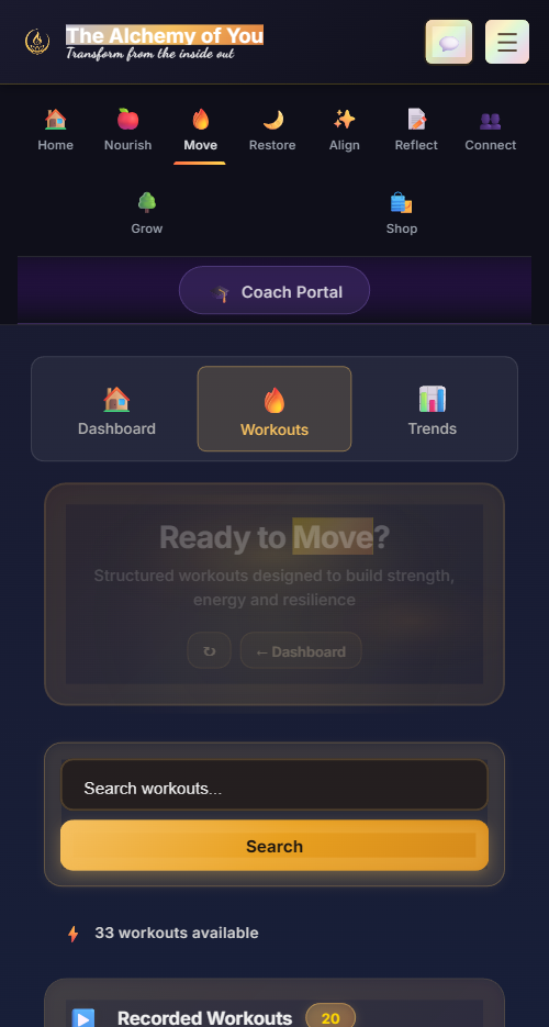 Energy-matched movement suggestions