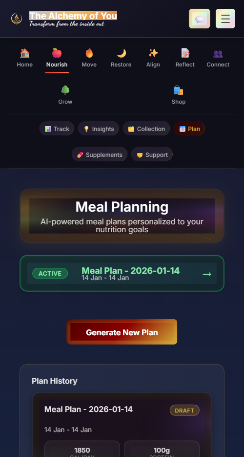 Recipe suggestions tailored to your nutritional needs
